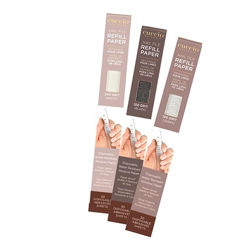 Manicure File Refill - (180 grit) Zebra - 50 Pack